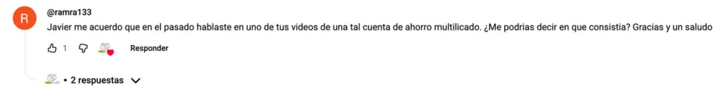 Comentario de Ram Ra sobre el cojín de ahorro multiplicado