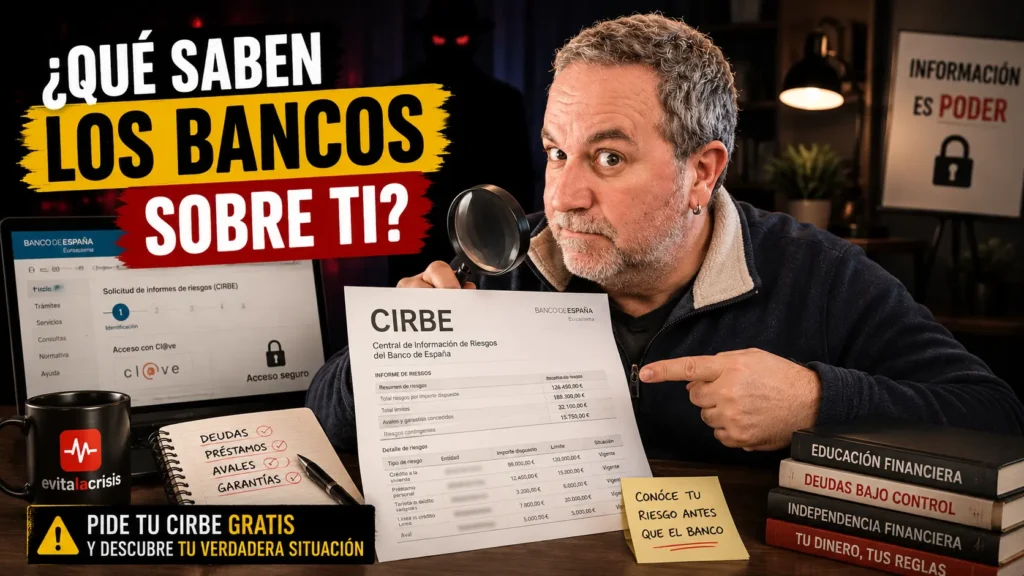 Javier Fuentes revisando un informe CIRBE para conocer los préstamos, créditos, avales y riesgos registrados por el Banco de España.