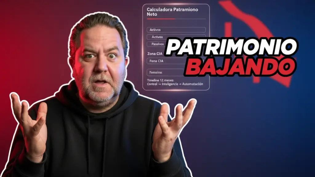 Javier Fuentes sorprendido al ver en la calculadora de patrimonio neto bajar el patrimonio