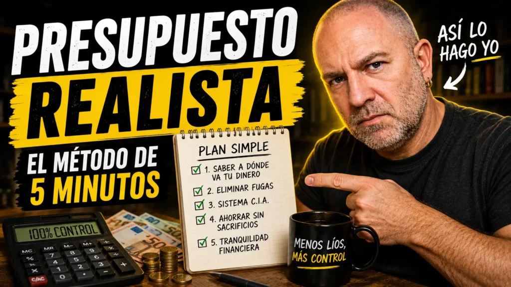 Javier Fuentes señalando un plan simple de cinco pasos para tener claridad y tranquilidad financiera.