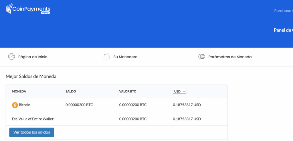 Comisión Inactividad Coinpayments